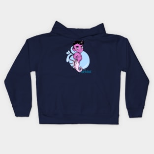 Lavender Seahorse Merbie Kids Hoodie